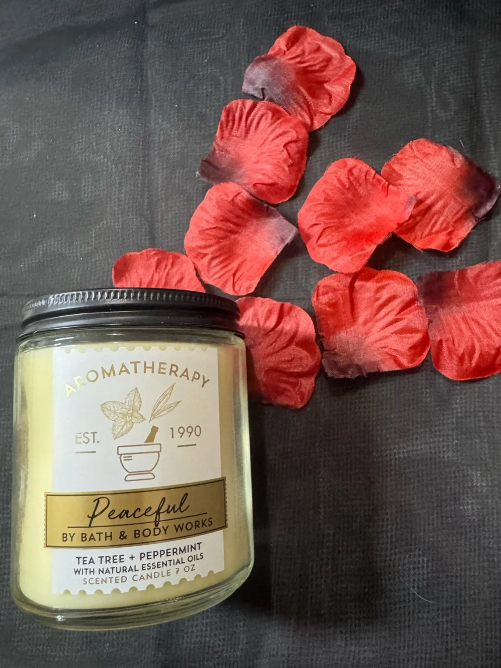 🕯️Bath & Body Works Peaceful Tea Tree + Peppermint Aromatherapy Candle - NWT 7oz